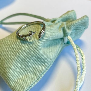 Running Fox Sterling Silver Crochet Ring.  Adjustable for crochet tension and comfort.