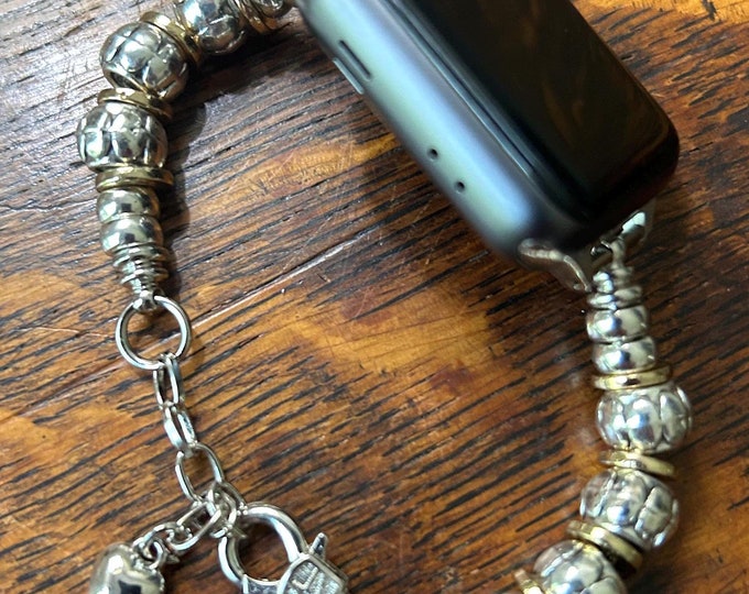 Silver & Gold Pandora Charm Style Apple Watch Bracelet