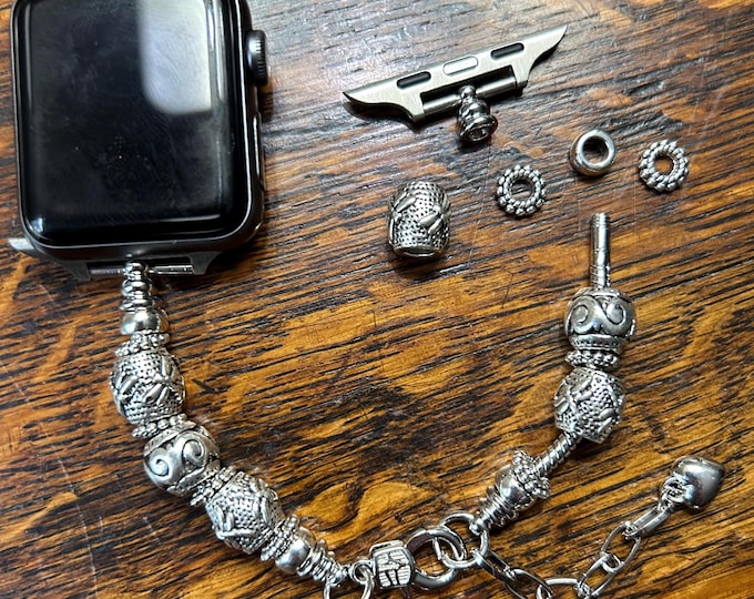 Dragonfly Silver Balls Charm Bracelet Apple Watch Band
