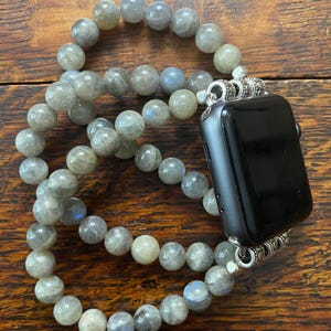 Labradorite Beaded Apple Watch Band