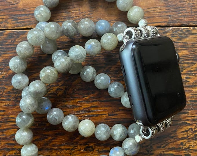 Labradorite Beaded Apple Watch Band