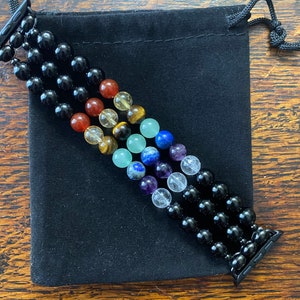 Chakra Stainless Steel Beaded Apple Watch Band