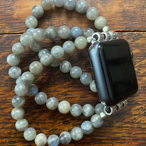 Labradorite Beaded Apple Watch Band