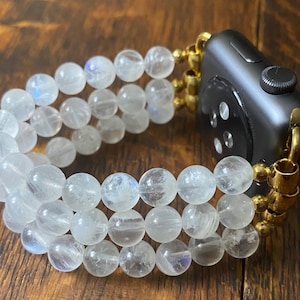 Gorgeous Moonstone Apple Watch Band - Stylish Elegance