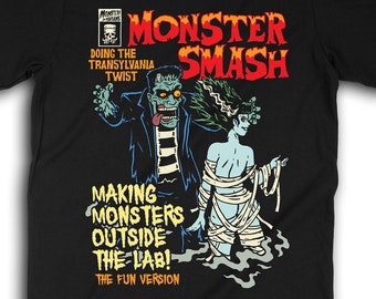 Monster Smash Frankenstein Bride of Frankenstein Shirt Monster Mash Halloween Party Transylvania Twist Tshirt 1161