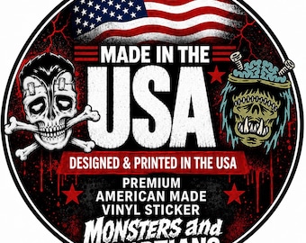 Monster Hot Rod Sticker, Kraken Cyclops Demon Vinyl Decal