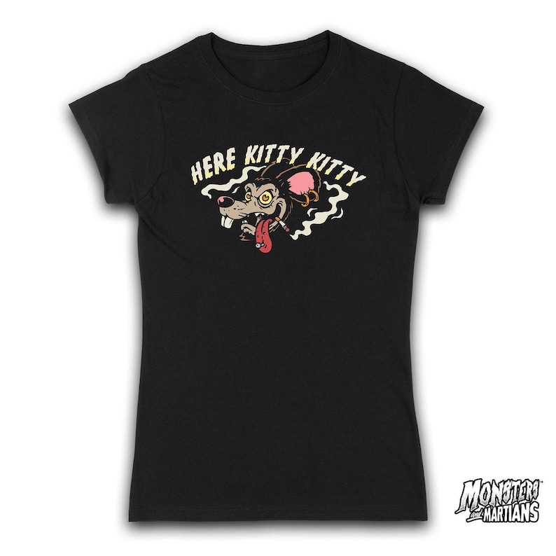 T-shirt Rat Rigolo - Style Psychobilly Greaser, Impression Art Lowbrow, T-shirt Monstre Hot Rod, Rockabilly Fink image 3