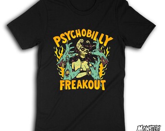 Camiseta Psychobilly - Camiseta de cementerio zombie - Ropa de horror punk, idea de regalo para chica gótica
