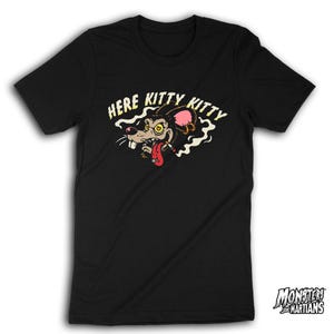 T-shirt Rat Rigolo - Style Psychobilly Greaser, Impression Art Lowbrow, T-shirt Monstre Hot Rod, Rockabilly Fink image 1