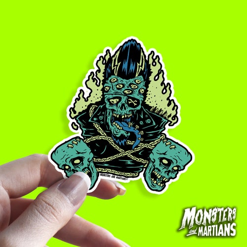 Greaser Werewolf Vinyl Sticker Horror Punk Decal Psychobilly Etsy