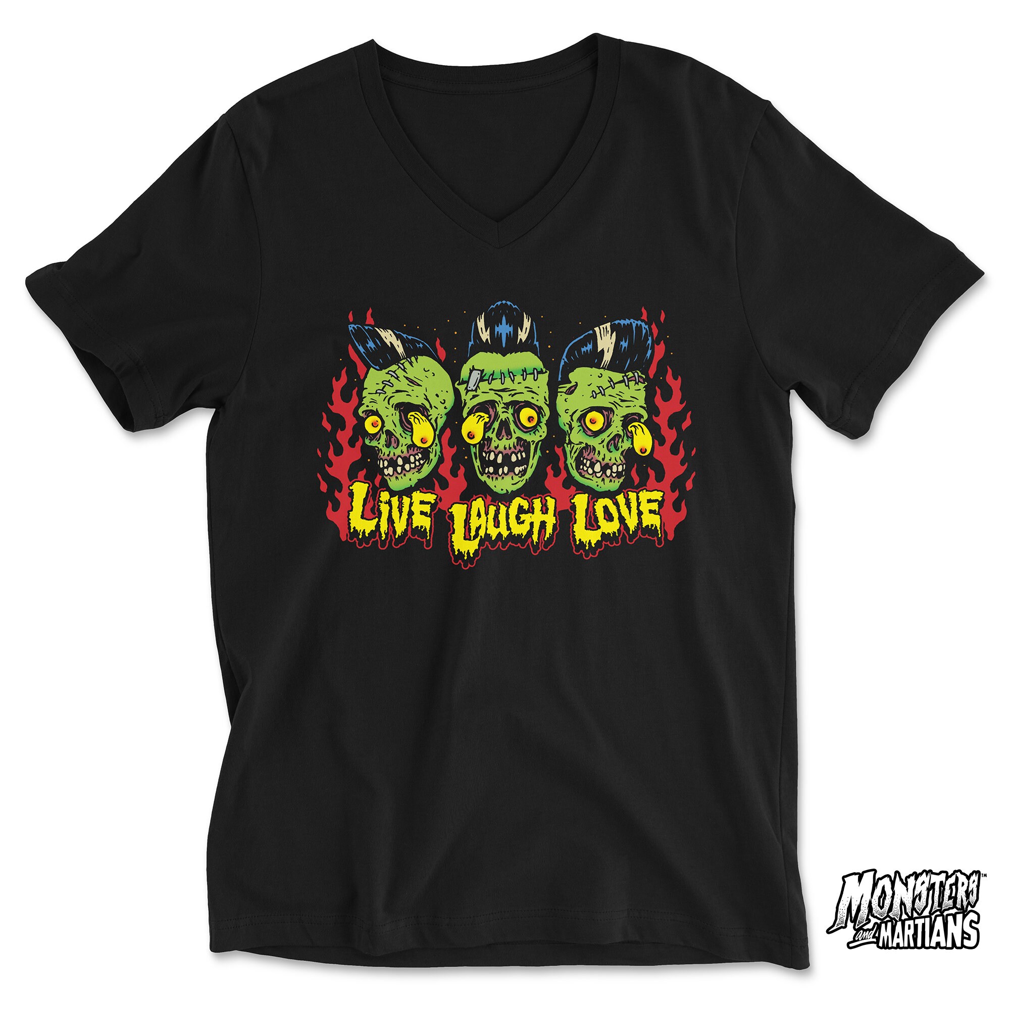 Zombies Live Laugh Love Tshirt, Laughing Zombies Tee, Horror Punk