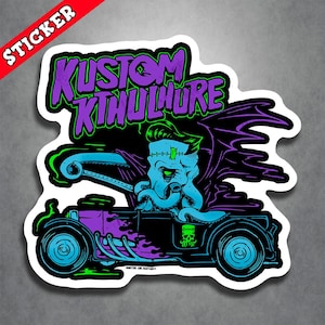 Horror Punk Art Sticker - Custom Vinyl Decal, Original Hand Drawn, Waterproof, Fade Resistant image 1