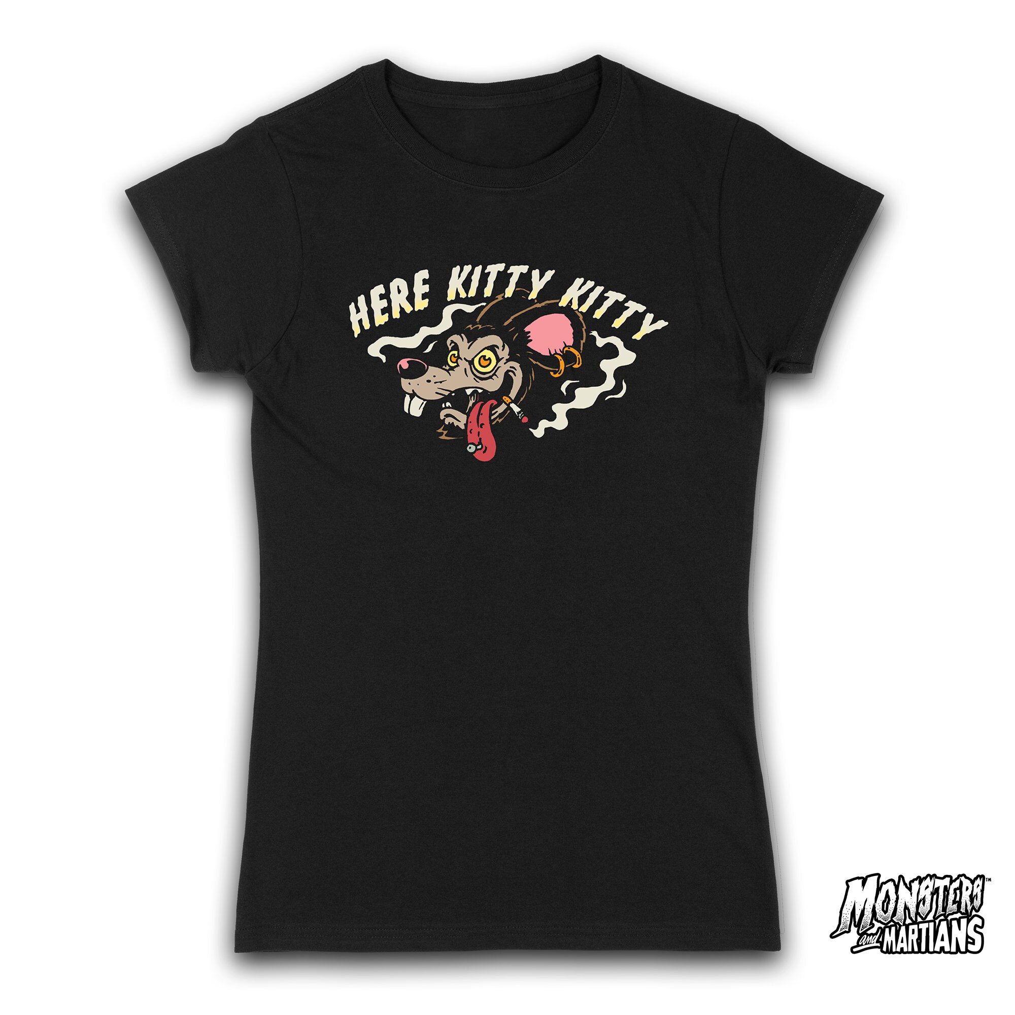 Here Kitty Kitty Shirt Funny Rat T-shirt Rockabilly Shirt