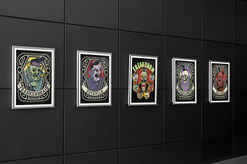 Devil Frame Devil Demon Oni Freakshow Monsters Wall Poster, Horror Punk Art ...