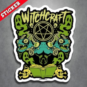 Unique Spooky Art, Horror Vinyl Decal, Thick Outdoor Vinyl, Psychobilly Laptop Sticker, Scratch Resistant Waterproof, Wicked Twisted Design