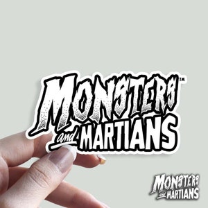 Horror, Rockabilly, Psychobilly, Monsters and Martians Vinyl Decals, Creepy B Movie Sticker, Halloween Laptop Art