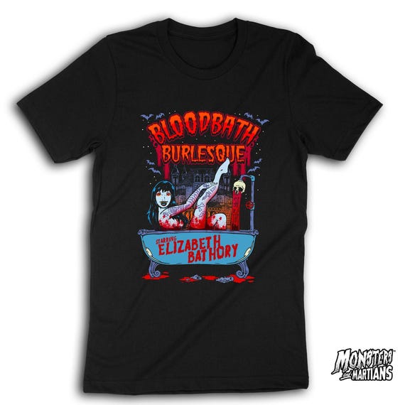 Elizabeth Bathory Gothic T-Shirt - Burlesque Horror Clothing, Psychobilly Vampire Shirt