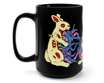 Rockabilly Horror, Café de Terror, Tazas de Café, Taza Gótica Psychobilly, Vaso de Cerámica Espeluznante, Regalo Único de Halloween, Resistente 15 oz o 11 oz
