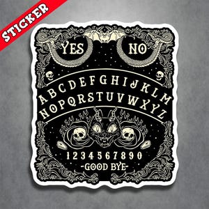 Goth Stickers, Halloween Stickers, Horror Stickers, Ouija Board Vinyl Decal, Black Magic Design, Spirit Summoning, Durable Weatherproof