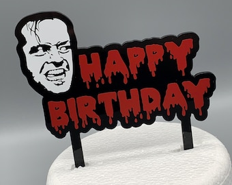 The Shining inspired Jack Torrance Happy Birthday cake topper