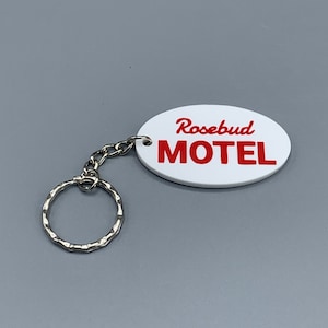 Schitt's Creek inspired Rosebud Motel decorative Keyring.