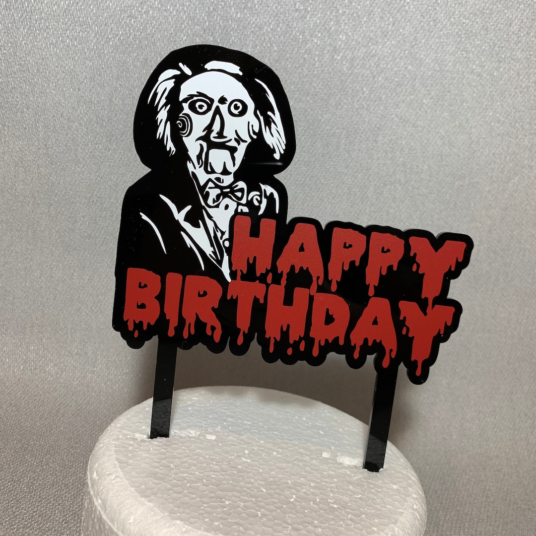 Saw inspired Billy the Puppet Happy Birthday Cake Topper - Etsy.de