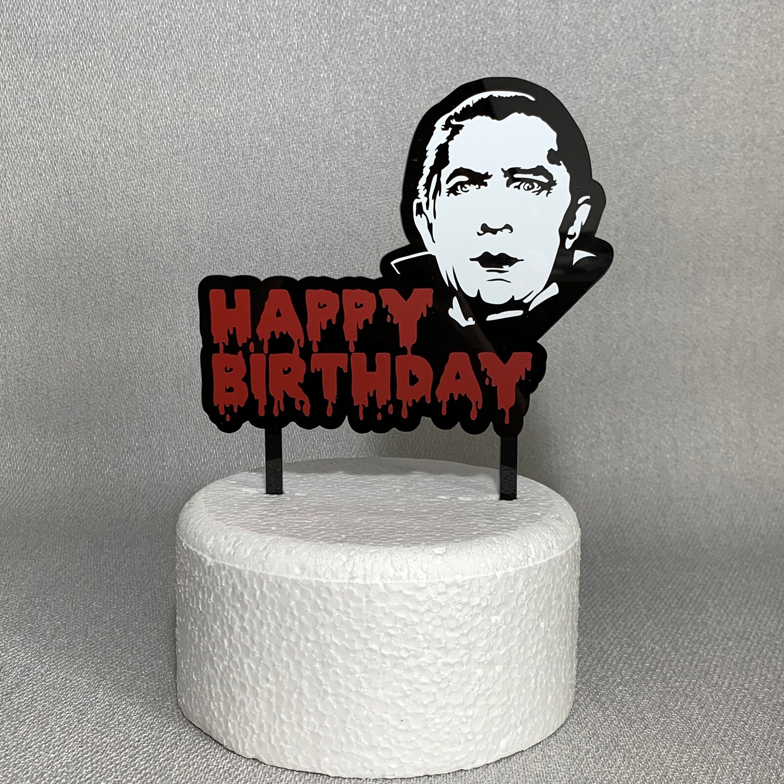 Dracula Happy Birthday cake topper | Etsy