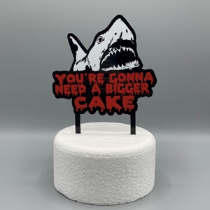 Jaws Inspired Acrylic Cake Topper. | Etsy