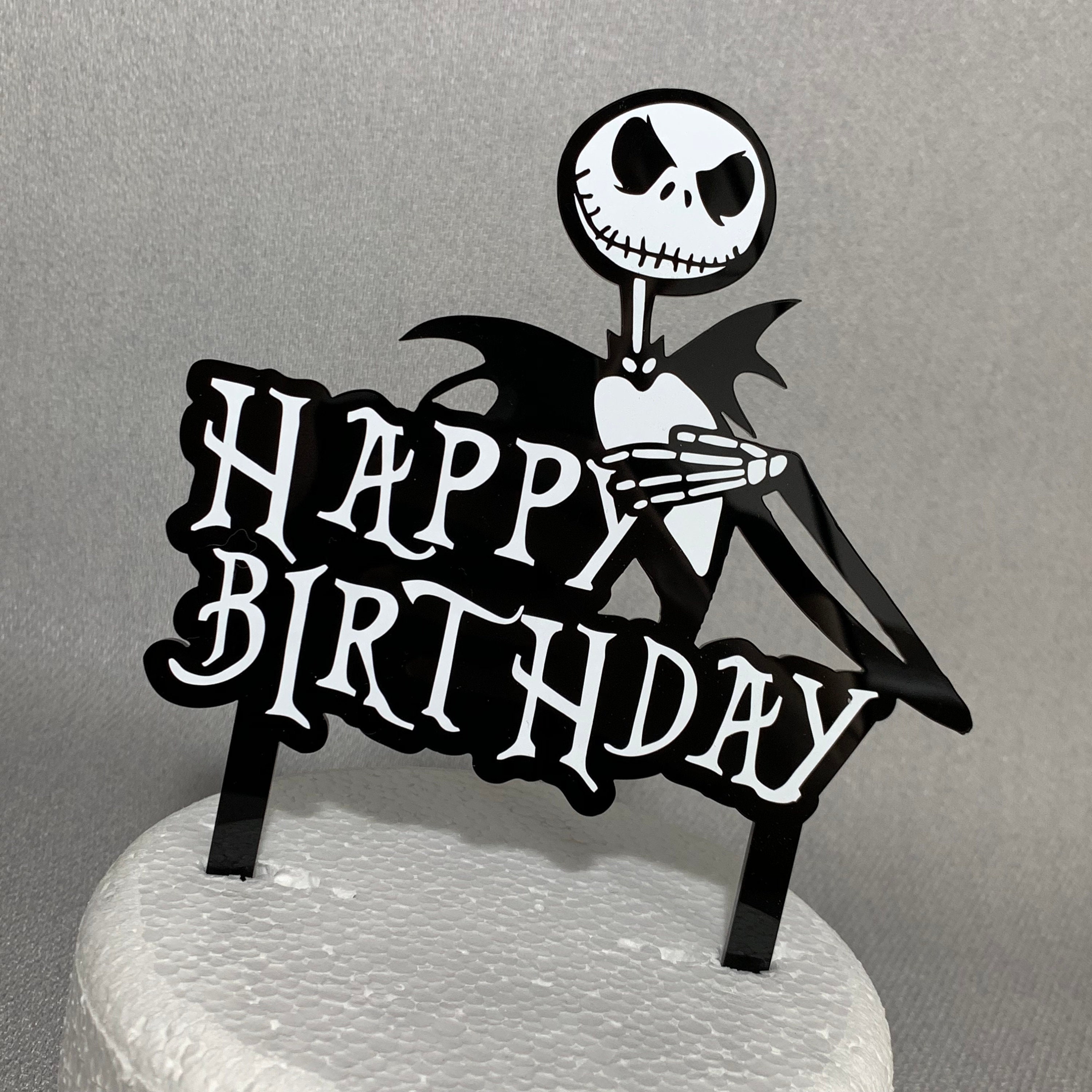 Nightmare Before Christmas Inspired Happy Birthday Cake Topper Etsy UK nightmare-before-christmas-inspired-happy-birthday-cake-topper-etsy-uk