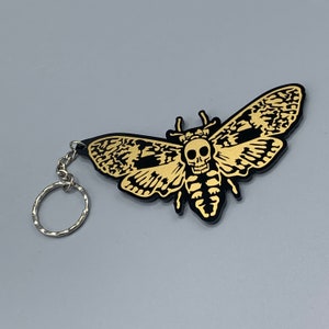 Silence of the Lambs inspired Death's-Head Hawkmoth decorative Keyring