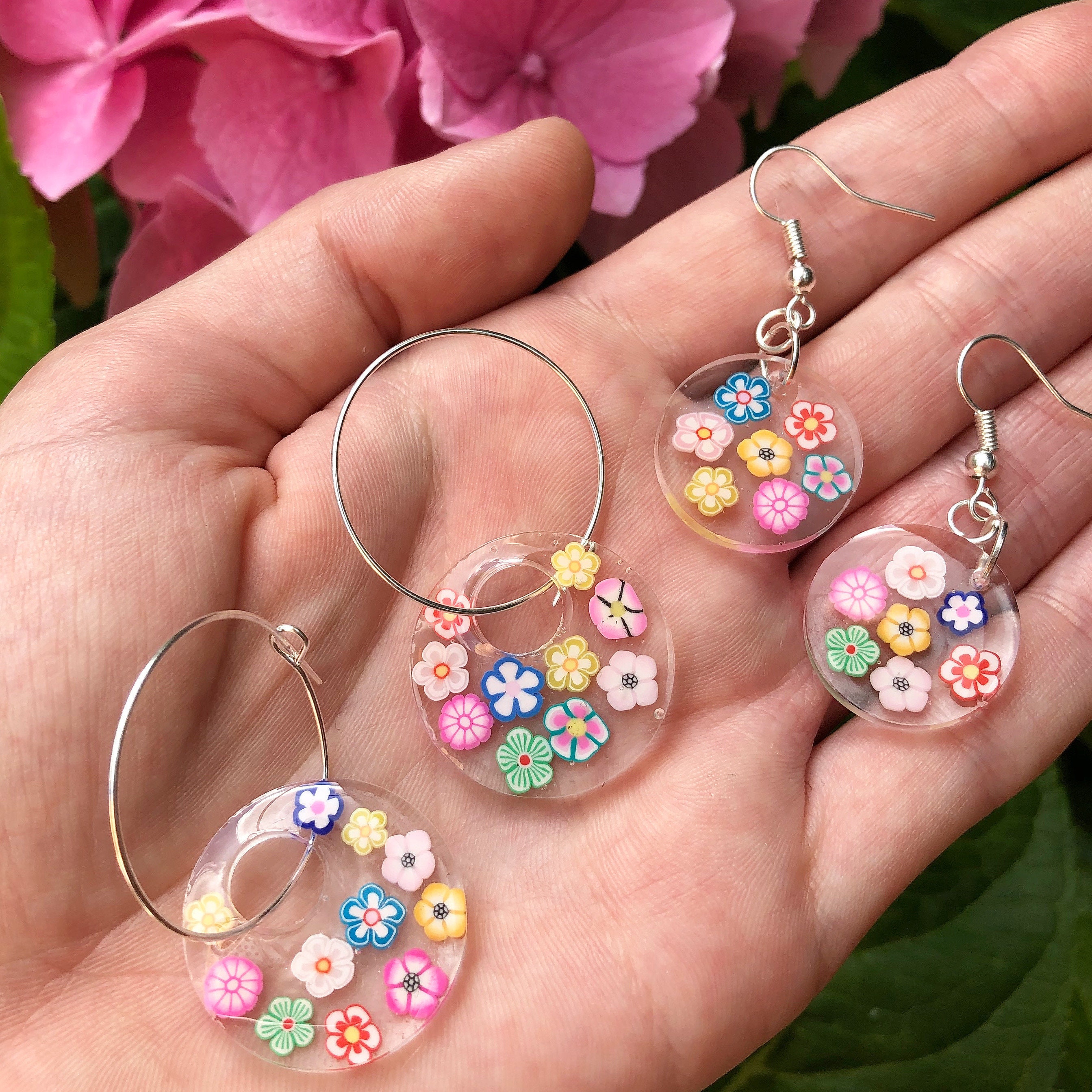 Pendientes de flores pendientes de arcilla polimérica Etsy España Pendientes de flores pendientes de arcilla polimérica Etsy España
