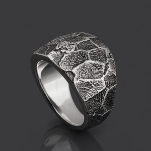 Viking Vintage Men Ring,925 Silver White Polish & Oxidized Silver Ring, Men BAND Ring, Made From 925 Sterling Silver Ring For Men