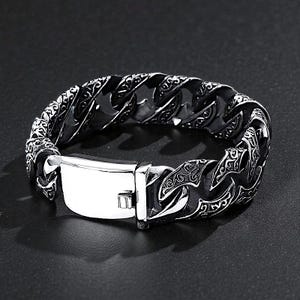 アクセサリー ALYX Giant Leather l Bangle 1017 ALYX 9SM Unisex Rollercoasted Buckle Bracelet, Silver Tone L