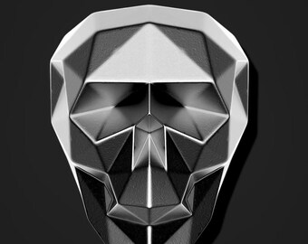 Geometric Skull Ring | 925 Sterling Silver Biker Jewelry