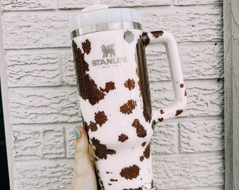 NEW Full Coverage Cow Print Stanley wrap just listed! 🤩🤍🐮🤠 #cowpri, Cowprint