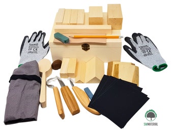 Carving kit for beginner sculptors with 30 useful accessories