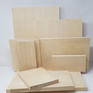 Lime Carving wood Board Basswood Linden Boards Carving Relief Pyrography Various sizes Bundle