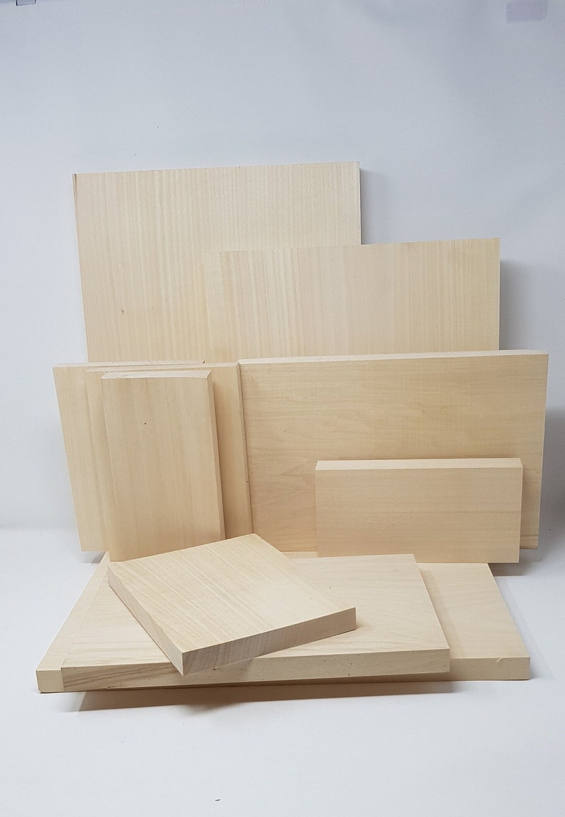 Lime Carving wood Board Basswood Linden Boards Carving Relief Pyrography Various sizes Bundle image 1