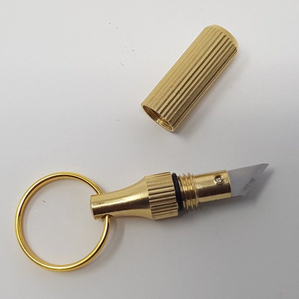 Brass Capsule Mini  pocket Tool Multifunctional EDC Tools Portable Key Chains Outdoor Survival Emergency Mini Pocket Cutting Tool