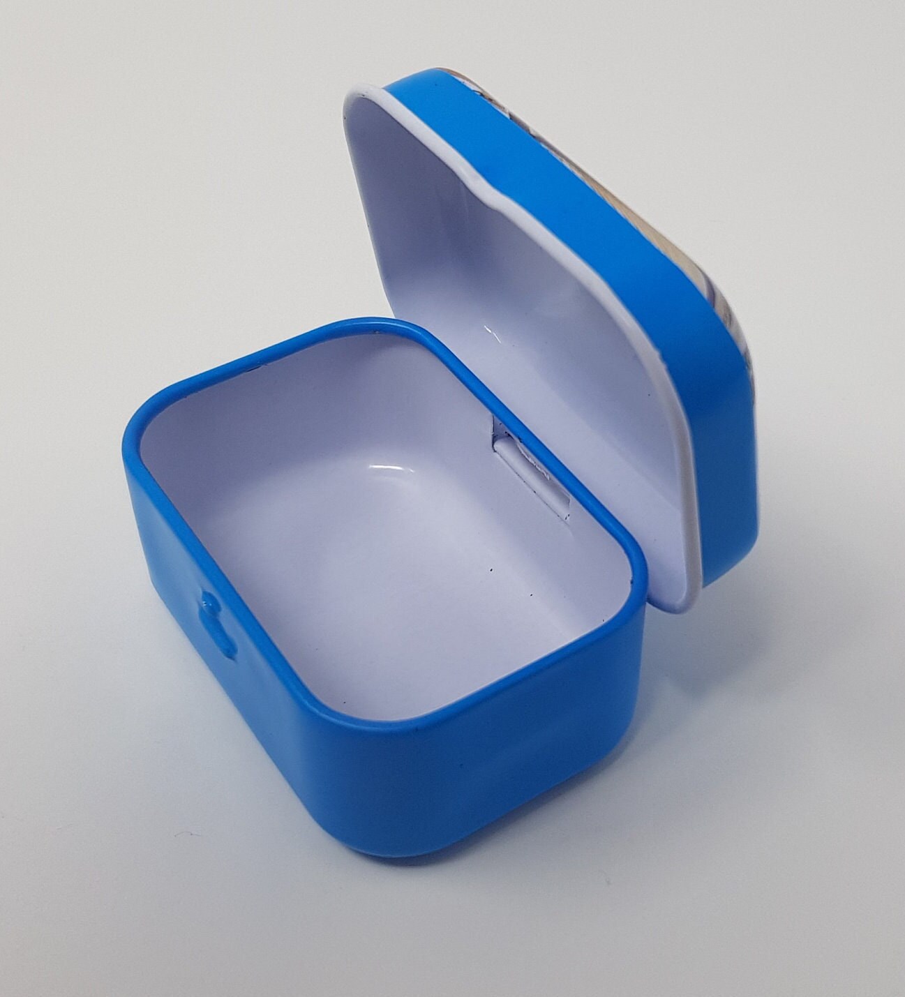 Small Tin Box Empty Metal Storage Organizer With 16 Design Variant ...