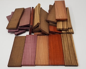 Exotic Wood Craft Blanks: Wenge, Zebrano, Padauk, Purpleheart