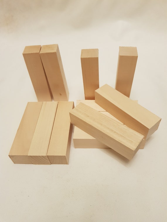 Madera de tilo 12 piezas de madera de tilo suave tallada a mano en blanco  bloques 100x25x25 -  México