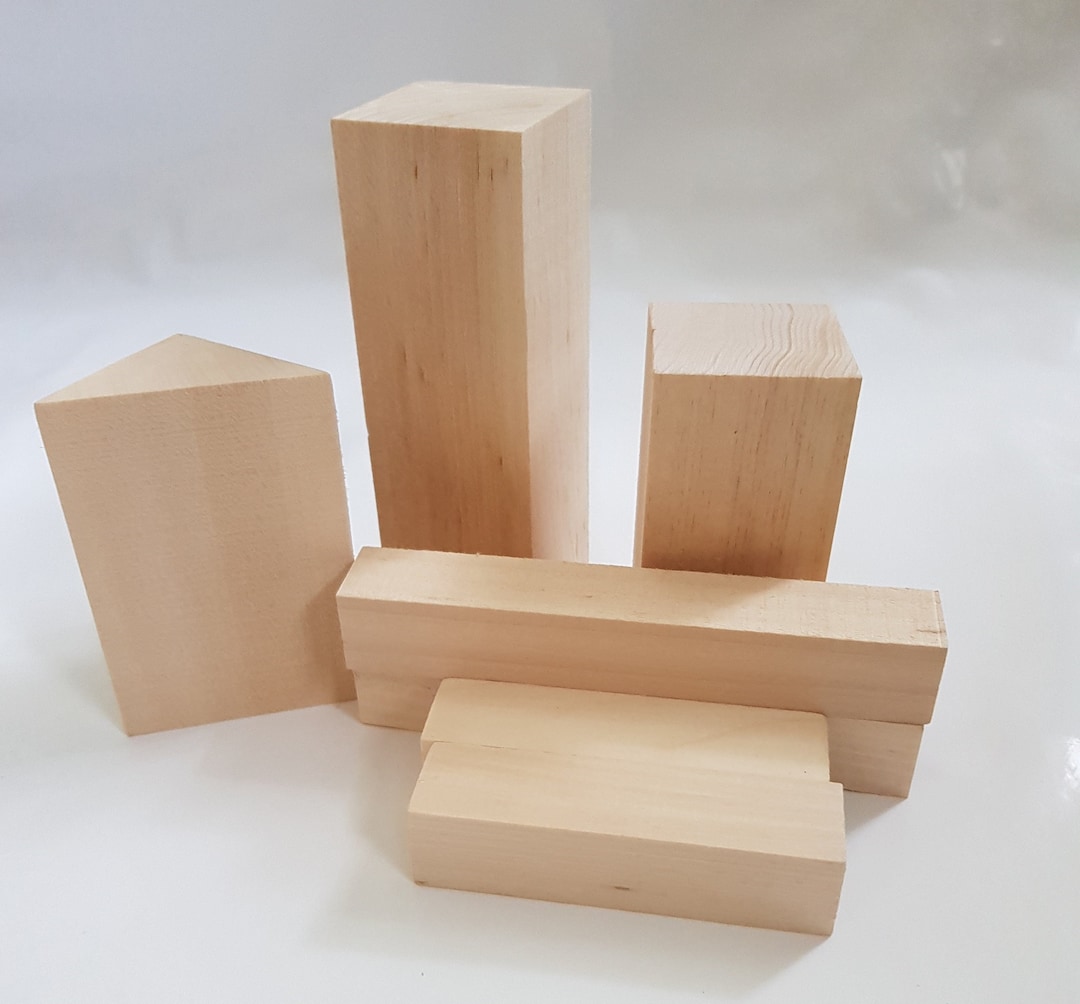 Lime Wood Hand Carving Blanks Blocks 7 Piece 3 Sizes Basswood Linden