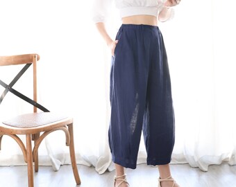 plus size petite linen pants