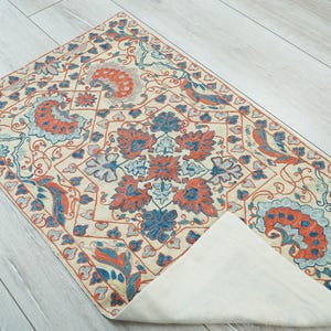 Embroidery Suzani Table Runner, Uzbek Silk Handmade Suzani Runner Gift, Suzani Linen, Authentic Vintage Suzani Quilt, Silk Table Cloth