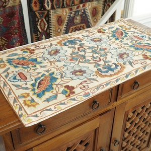 Boho Tischläufer, Boho Tischläufer, Seiden Tischdecke, Chiffonier Tischdecke, Tischläufer