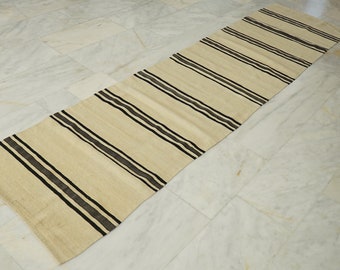 Pastel Konya Rug, Rug For Living Room, Vintage striped kilim rug, Konya Kilim Runner, Anatolian Kilim Rug, Handwoven Runner, Area Runner