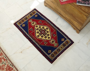 Turkish Woven Carpet Runner, Checkered Area Rug, Rug for Bedroom Aesthetic, Rug Wall Hanging, Wool Fabric by the Yard, Handmade Doormat