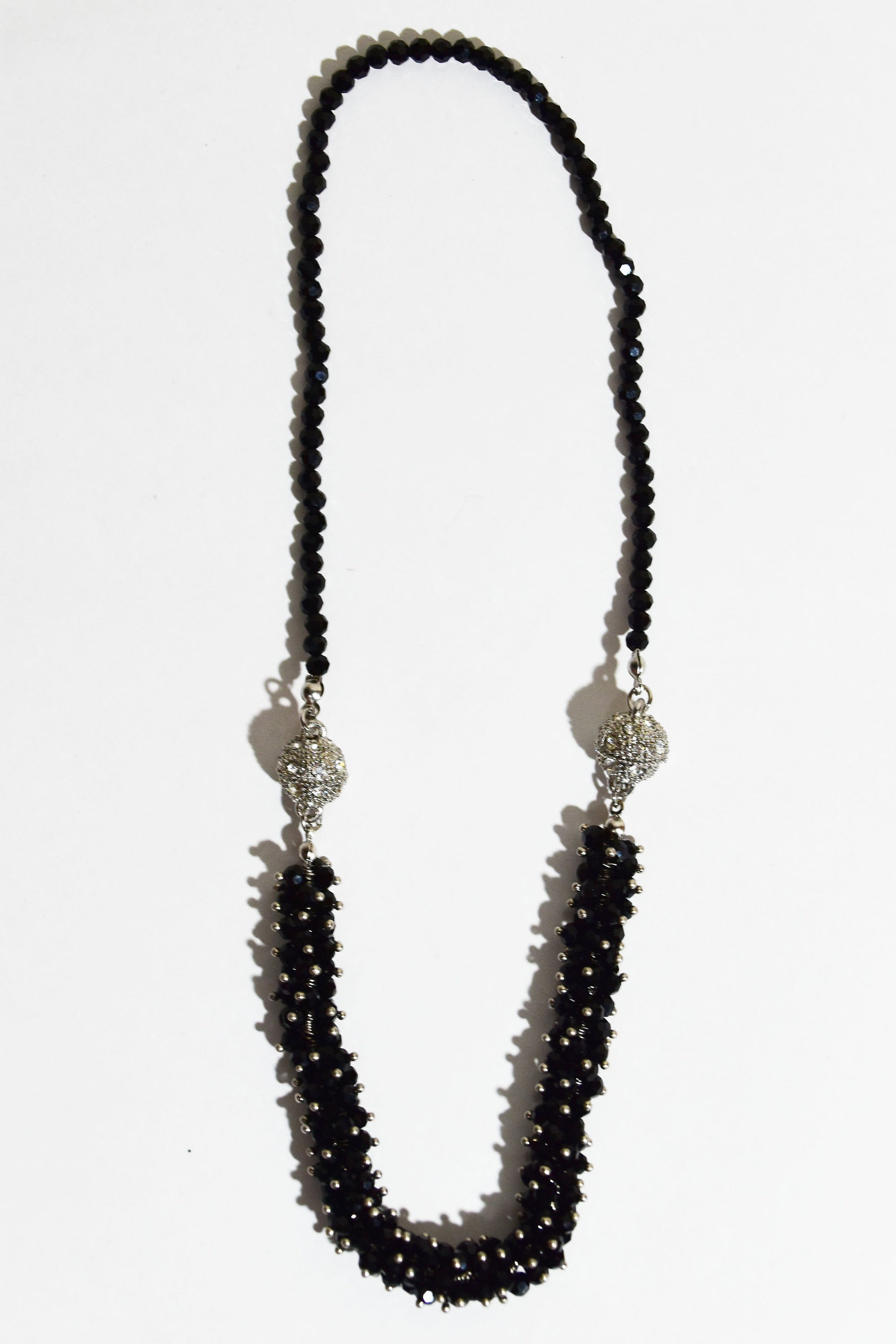 Crystal necklace black string Clearance