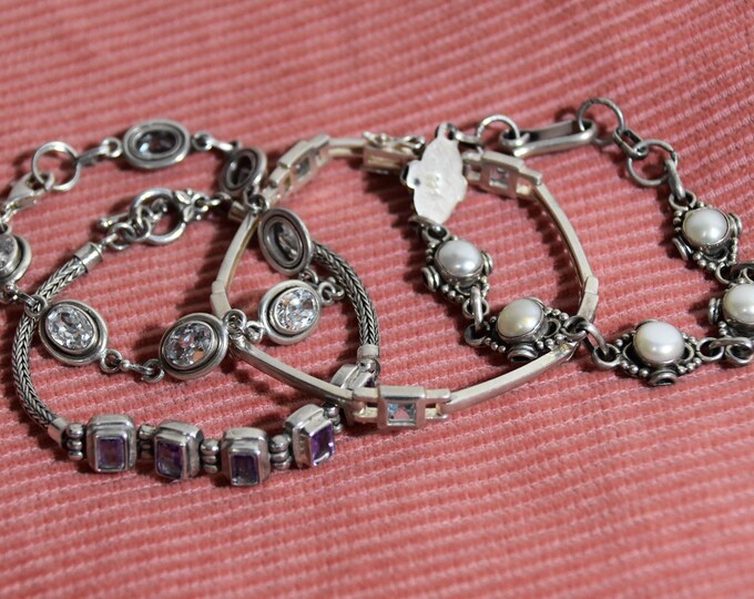 Vintage Sterling Silver Bracelets Etsy